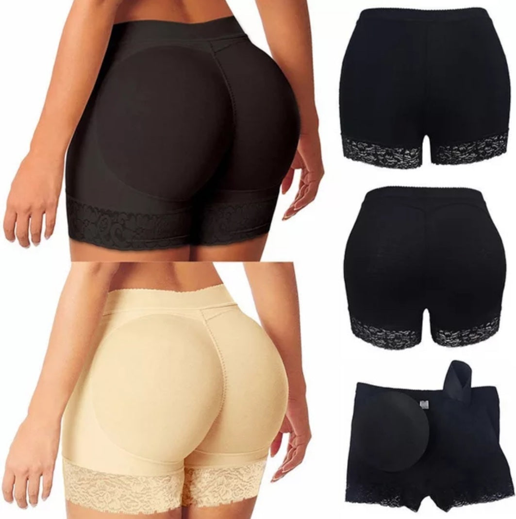 Padded butt lifter body shaper