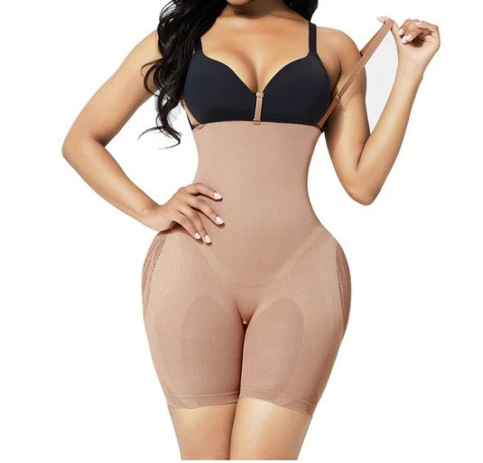 Fashion Women Invisable Full Body Shapers Seamless Smooth Underbust Lift  Bra Bodysuits Control Waist Slimming Tummy Underwear(#Beige)